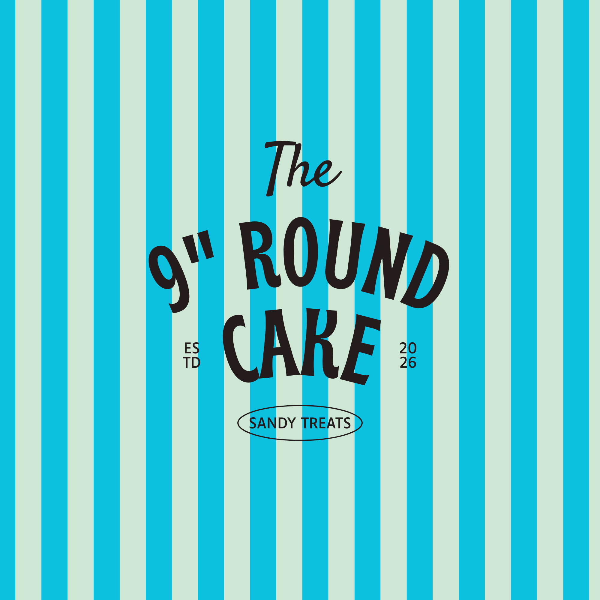 9" Round cake -Serves 18–24 - Deposit