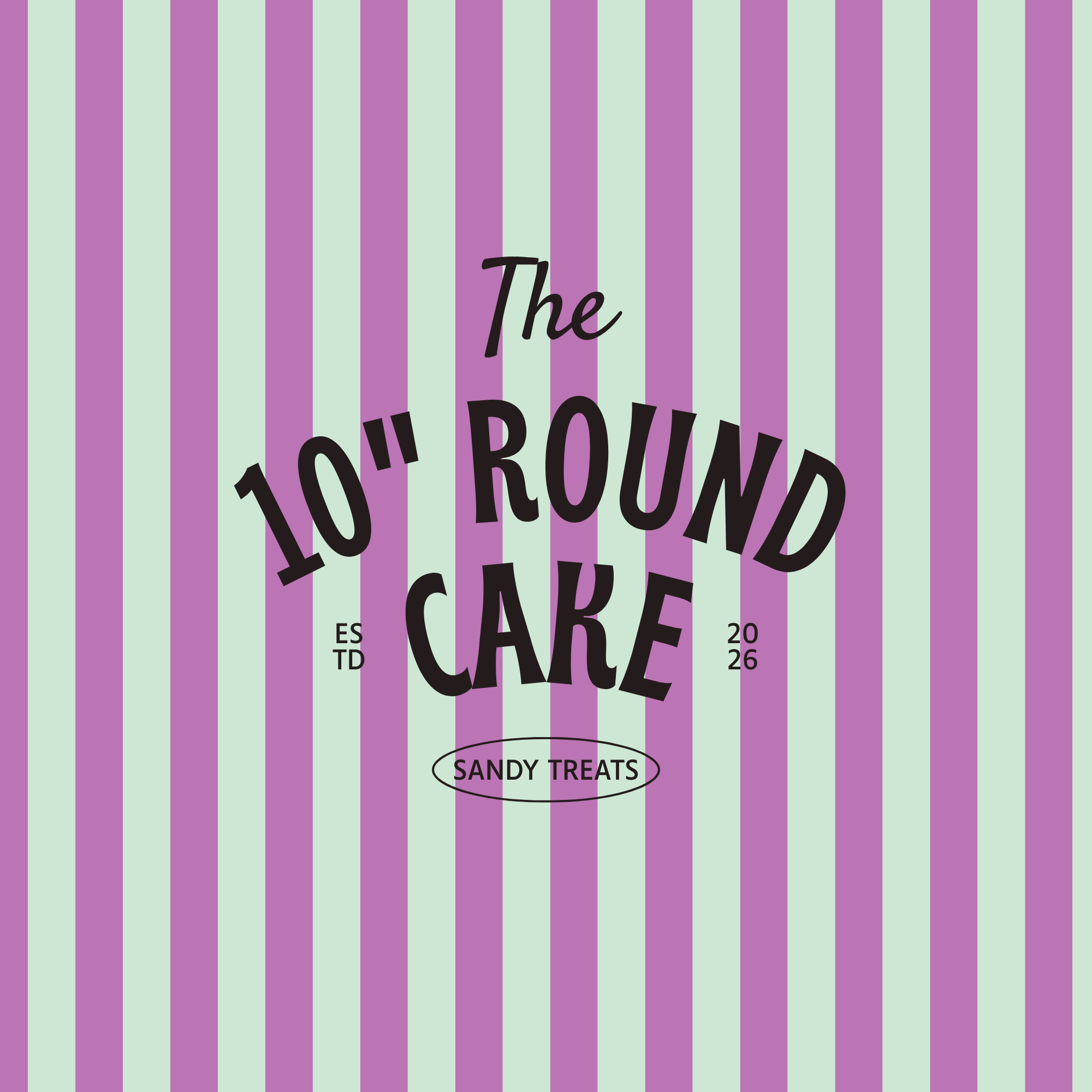 10" Round cake -Serves 25–30 - Deposit