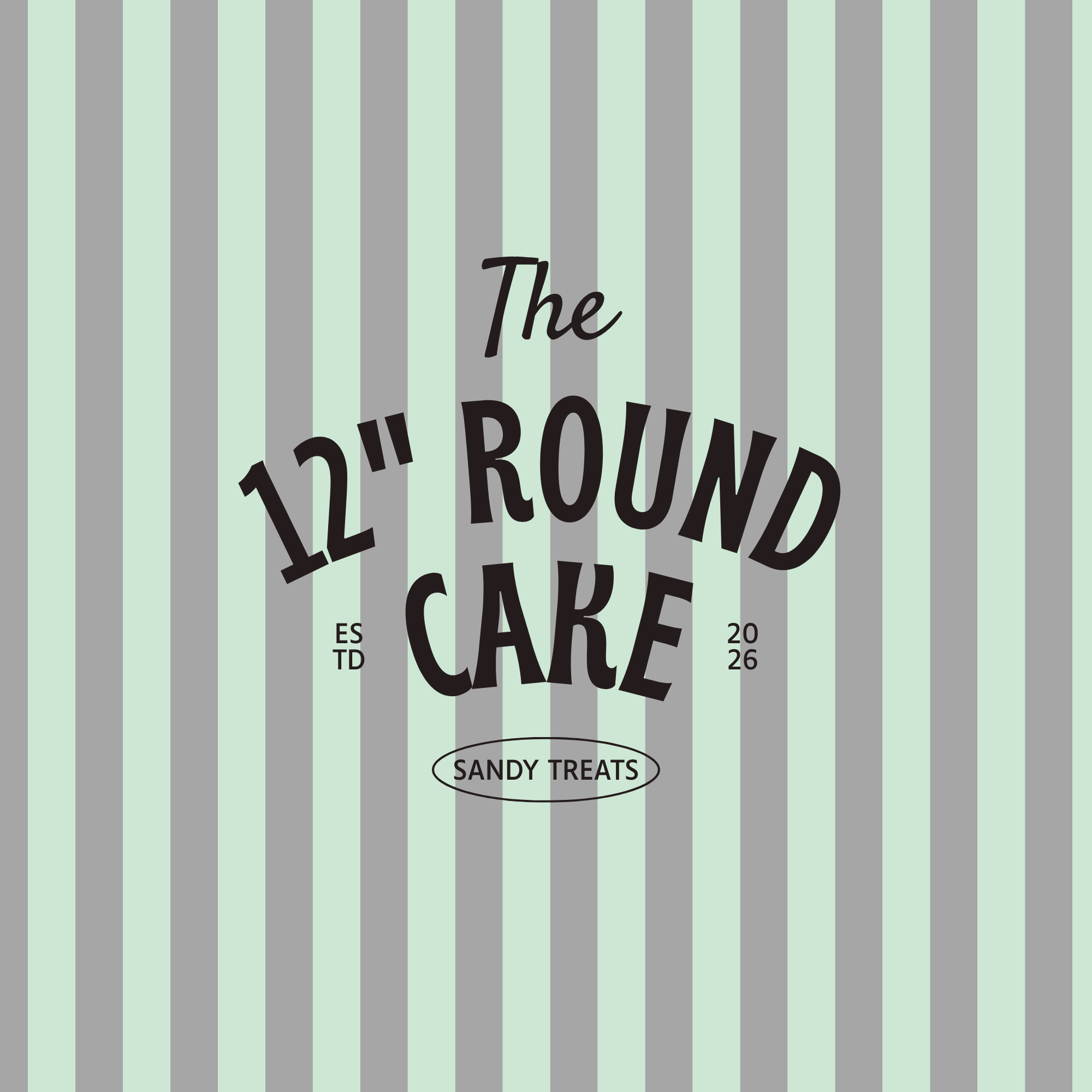 12" Round cake -Serves 40–50 - Deposit