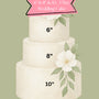 6,8,10 three tier Custom Wedding Cake-Serves 50-65 - Depsoit
