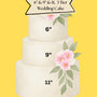 6",9"11",- 3 tier Custom Wedding Cake-Serves 65-75 - Deposit