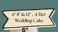 6" 9"12- 3 tier Custom Wedding Cake- Serves 85-110 - Deposit